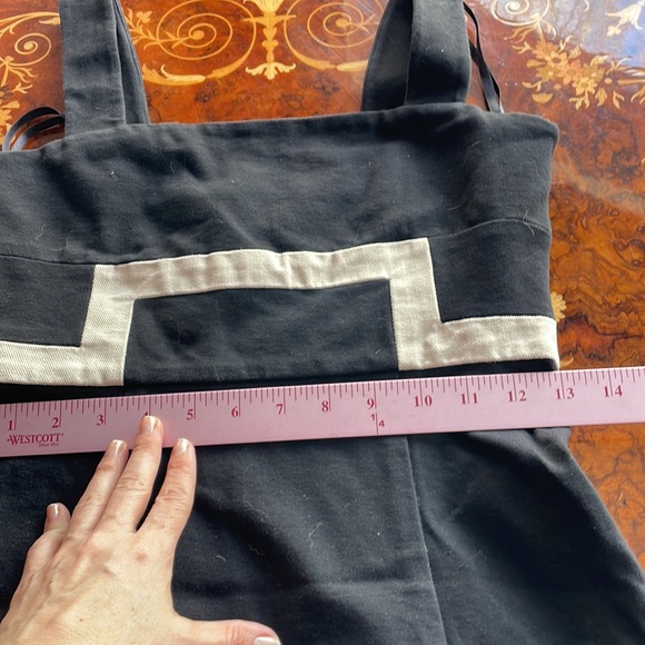 DVF DIANE VON FURSTENBERG Sz6 stretch cotton blazer dress suit work black beige - Picture 6 of 8